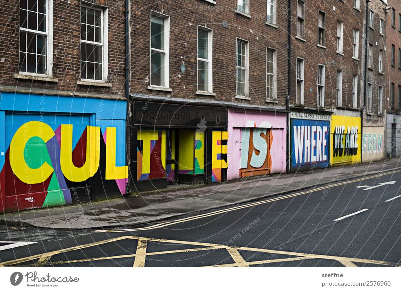 Culture is Art Identity Home country Pop culture Limerick Colour photo Multicoloured Exterior shot Deserted
