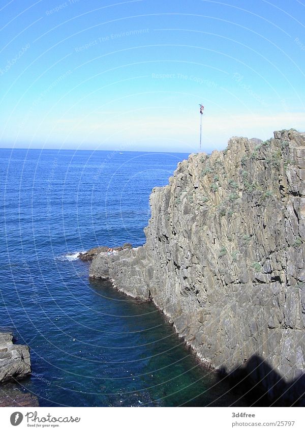 Bella Italia Italy Coast Ocean Cliff Steep Rock Gray Far-off places Deep Vacation & Travel Water Stone Blue Tall Freedom