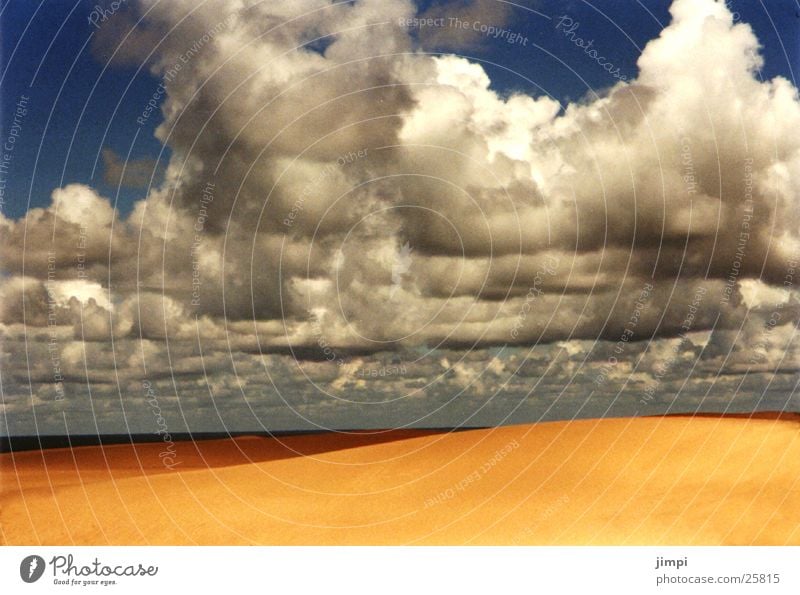 the desert lives Portugal Sandy beach Storm clouds Clouds Beach Algarve Europe Beach dune