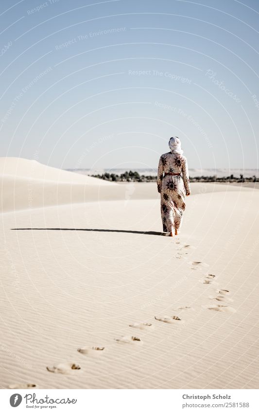 walking on dunes Vacation & Travel Tourism Trip Adventure Freedom Safari Expedition Summer Sunbathing Human being Feminine 1 18 - 30 years Youth (Young adults)