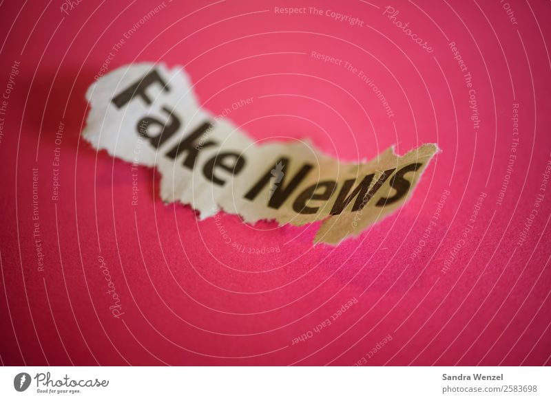 Fake News Media industry Characters Violet Force Hatred Reliability Print media Newspaper fakenews false reports Lie (Untruth) Politics and state Colour photo