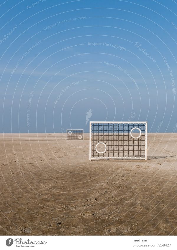 Beach Soccer, Borkum Leisure and hobbies Vacation & Travel Far-off places Island Sports Ball sports Beach soccer soccer wall Soccer Goal Football pitch Sand