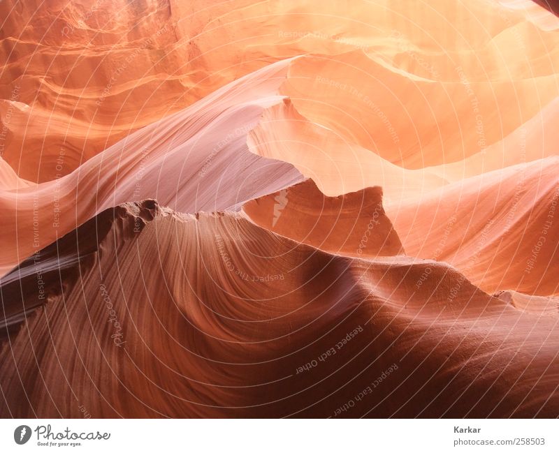 Sandy sharp stone Landscape Rock Canyon Waves Desert Antelope Canyon Touch Draw Dream Esthetic Exotic Gigantic Brown Yellow Red Power Beautiful Wisdom Energy