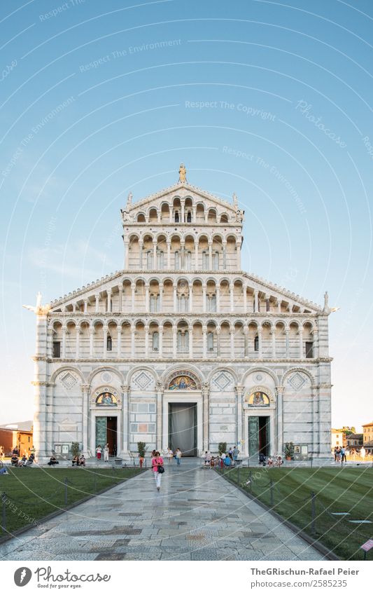 pisa Town Green White Pisa Italy Vacation & Travel Religion and faith Building Impressive Church Dome Lawn Tourism Valued Moody Colour photo Exterior shot