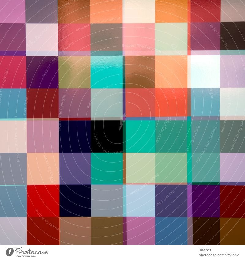 pixels Lifestyle Style Design Exceptional Cool (slang) Hip & trendy Modern Beautiful Crazy Multicoloured Colour Creativity Grid Mosaic Tile Double exposure