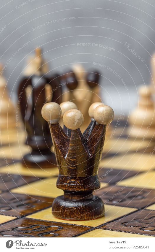 Game and chess pieces Playing Chess Sports Art Horse Competition board strategy Chessboard Battle Intellect background black pieces white pieces King Queen