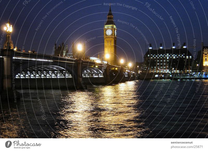 London - Big Ben and Westminster Bridge Clock Tower clock Europe River Architecture