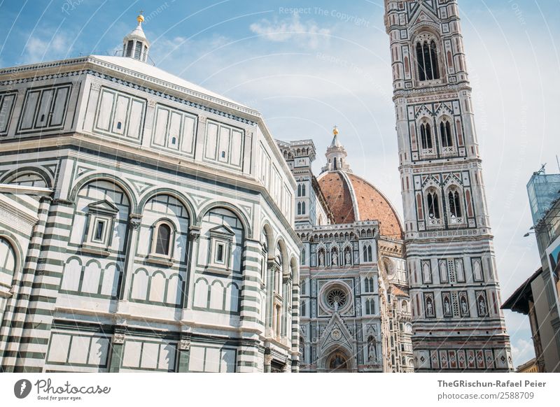 Florence Town Blue Gray Silver Turquoise Cathedral Tourism Old Esthetic Italy Church Belief Religion and faith Manmade structures Work of art Colour photo