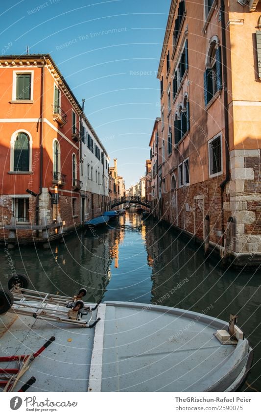 Venice Village Port City House (Residential Structure) Old Blue Brown Gold Italy Tourism Watercraft Channel Bridge Narrow Alley Esthetic Discover