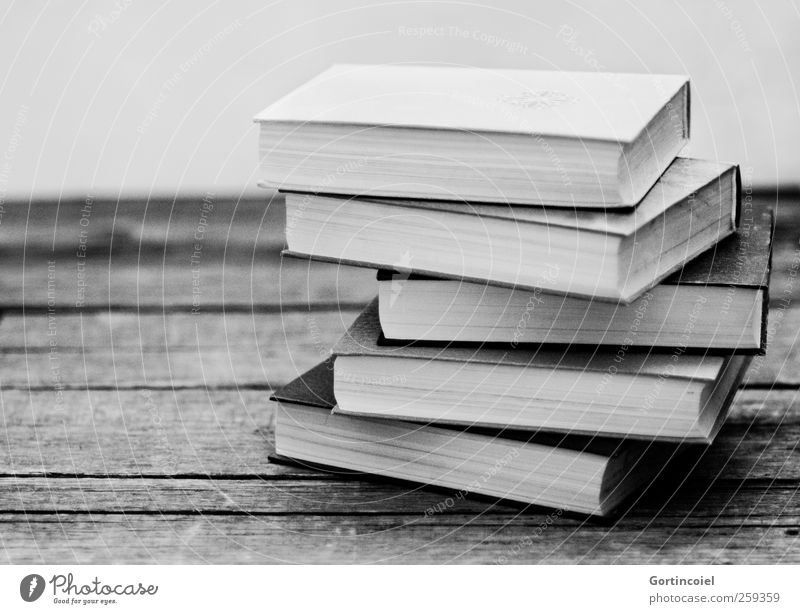 batch mode Education Science & Research School Study Academic studies Book Stack Black & white photo Interior shot Copy Space left Shadow Contrast