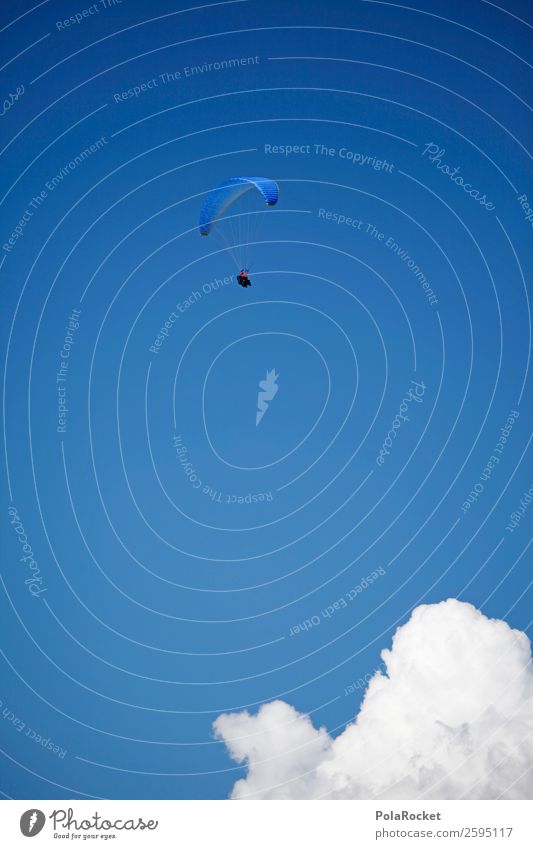 #A# Paragliding 1 Human being Esthetic Freedom Height Leisure and hobbies high achiever Success Prospect of success Blue Sky Tall Extreme sports Parachute
