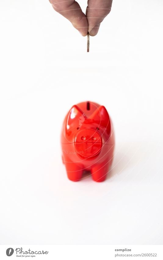 The red piggy bank Shopping Luxury Happy Money Save Child Office Financial Industry Stock market Financial institution Red Success Solidarity Planning Swine
