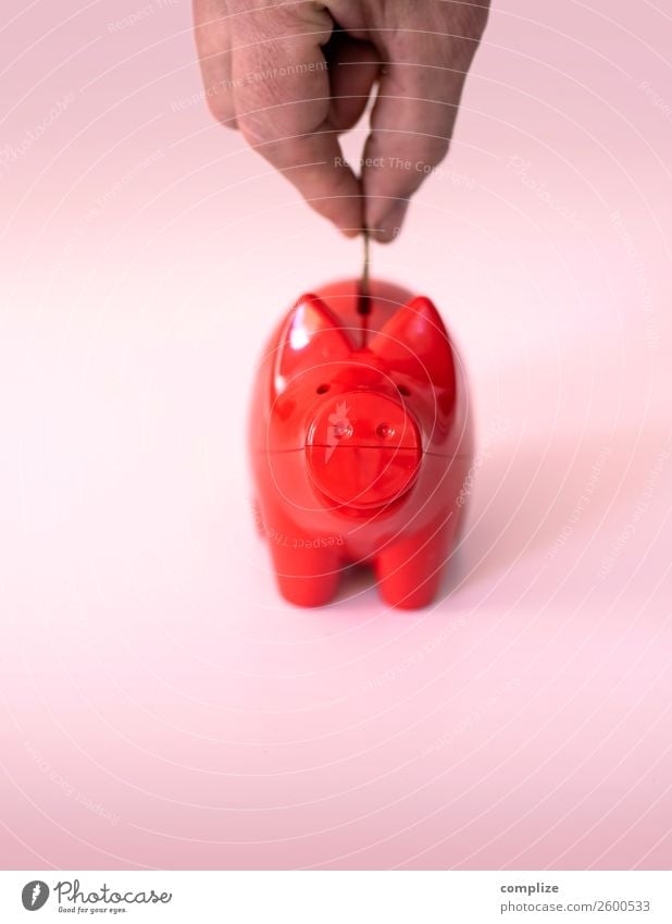 Red piggy bank Lifestyle Shopping Luxury Child Office Economy Trade Financial Industry Stock market Financial institution Business Success Sign Money Save
