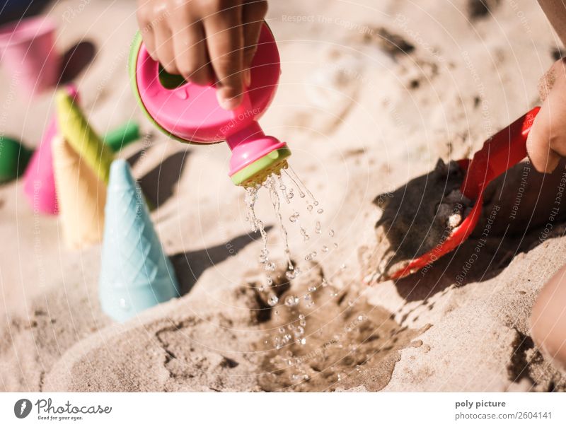 Plastic watering can and shovel Leisure and hobbies Vacation & Travel Tourism Trip Adventure Summer Summer vacation Sun Sunbathing Beach Ocean Island Child