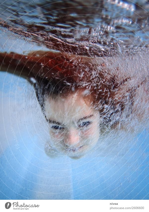 Underwater Portrait of a Boy Face Swimming pool Swimming & Bathing Leisure and hobbies Playing Sports Dive Child Human being Masculine Boy (child) 1
