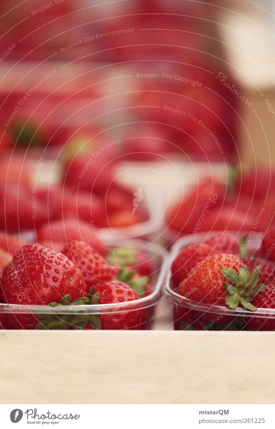 Closer! Food Esthetic Contentment Strawberry Strawberry variety Strawberry yoghurt Bowl Crate Many Healthy Eating Red Eye-catcher Vegetarian diet