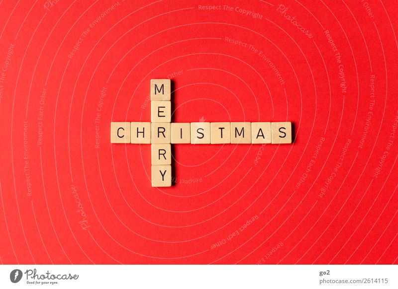Merry Christmas Leisure and hobbies Playing Board game Christmas & Advent Decoration Wood Sign Characters Crucifix Esthetic Red Happy Happiness Anticipation