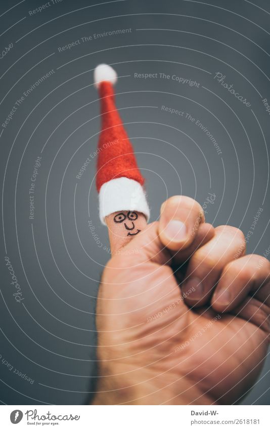 Santa hat Playing Children's game Feasts & Celebrations Christmas & Advent Parenting Human being Masculine Man Adults Infancy Life Hand Fingers 1 Art Artist