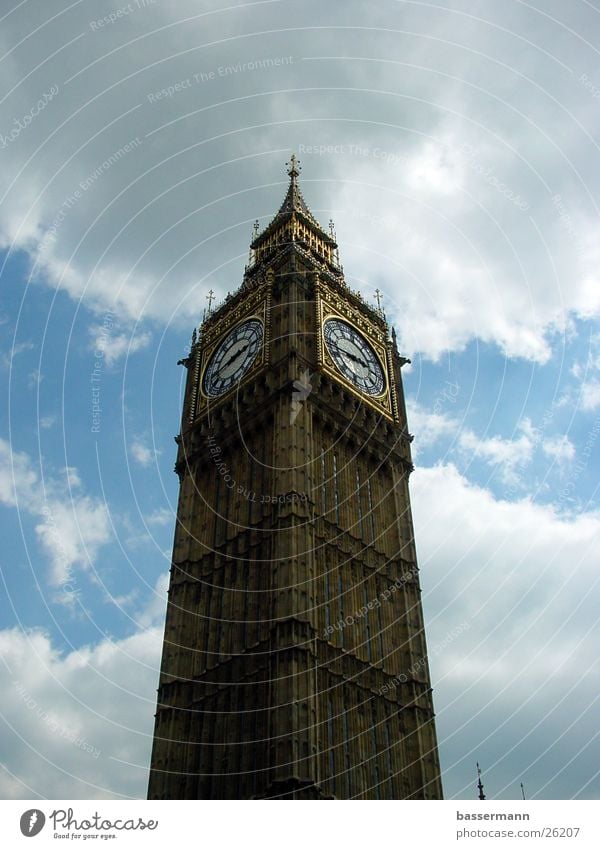 Big Ben London England Westminster Abbey Clouds Europe Architecture Britain house of parliament Sky Capital city