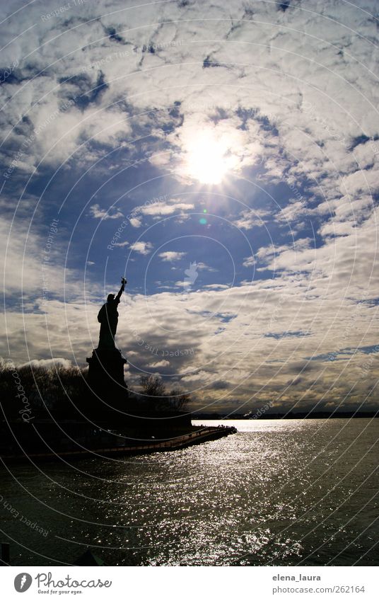 Broken Down Liberty Town Tourist Attraction Landmark Statue of Liberty Exceptional Free Gigantic Large Infinity Blue Black White Protection Warm-heartedness