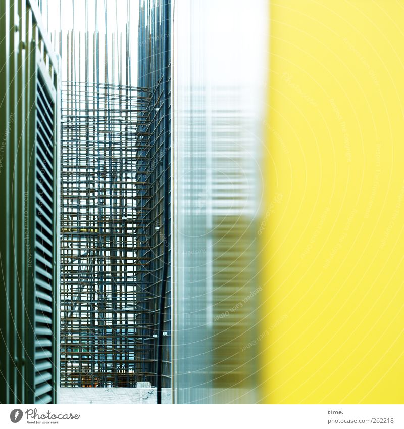 Metallica | Piotr's World Workplace Construction site Technology Industry Manmade structures Architecture Facade Steel Line Yellow Turquoise Effort Discover