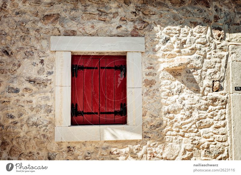 windows Vacation & Travel Summer Crete Greece Village Small Town House (Residential Structure) Architecture Wall (barrier) Wall (building) Facade Window Shutter