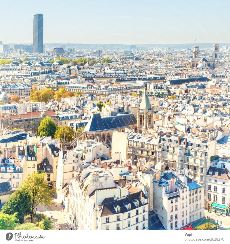 Paris cityscape with aerial architecture Beautiful Leisure and hobbies Vacation & Travel Tourism Trip Adventure Far-off places Freedom Sightseeing City trip