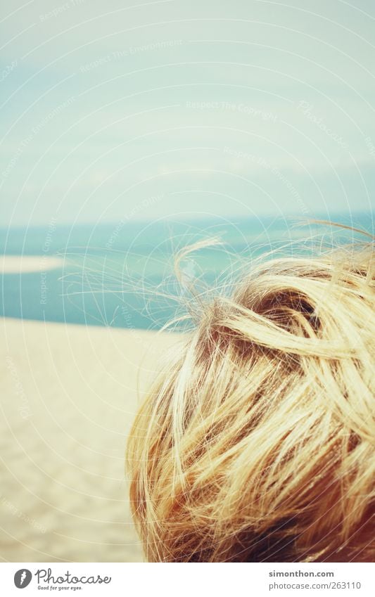 blonde 1 Human being Contentment Summer vacation Sunlight Beach Ocean Vacation & Travel Vacation photo Vacation mood Yellow Hair and hairstyles Blonde Detail