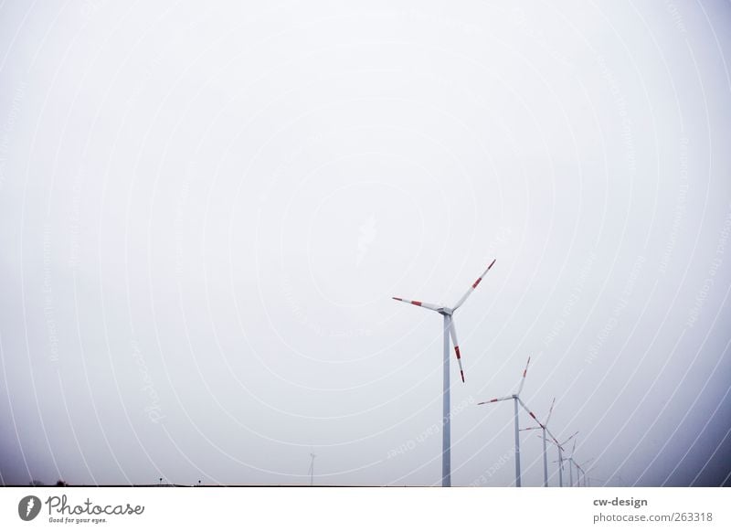 A windmill is a windmill is a windmill Energy industry Renewable energy Wind energy plant Sky Deserted Rotate Bright Cold Blue Gray White Pinwheel Wing