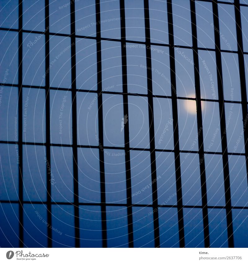 ##°# Sky Moon High-rise Architecture Facade Window Dark Gloomy Blue Secrecy Sadness Concern Esthetic Disappointment Hope Horizon Inspiration Perspective Calm