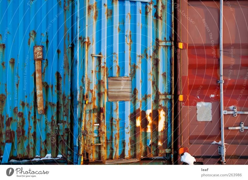 Shipping Container Abstract Style Design Industry Steel Rust Old Dirty Blue Red Consistency metal shipping element Weathered worn Rustic Grunge mood background