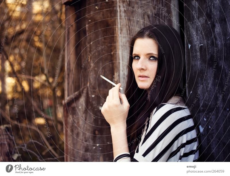 one day trip VIII Feminine Young woman Youth (Young adults) 1 Human being 18 - 30 years Adults Long-haired Beautiful Smoking Cigarette Colour photo
