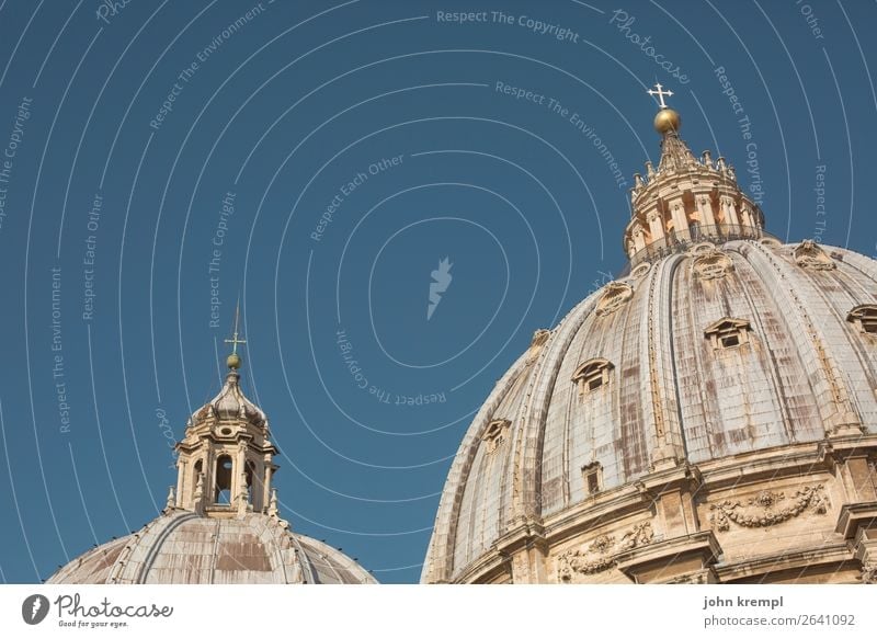 XXI Rome - The Vatican dome show St. Peter's Cathedral Religion and faith Tourist Attraction Italy Historic Church Landmark Sky Tourism Colour photo
