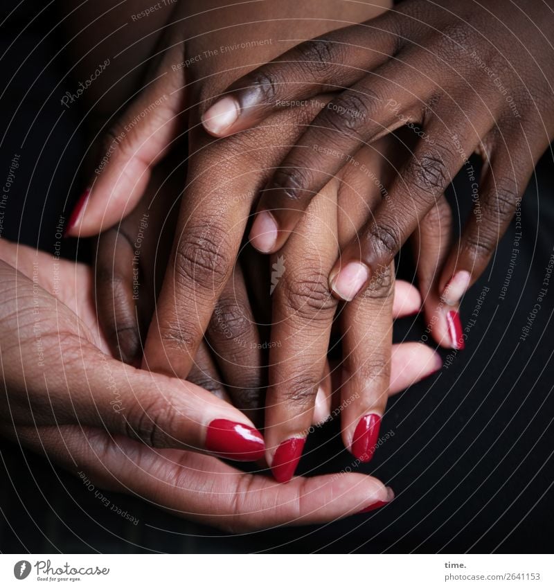Lifelines #116 Skin Nail polish Feminine Hand Fingers 2 Human being Touch Discover To hold on Communicate Beautiful Emotions Passion Trust Safety (feeling of)