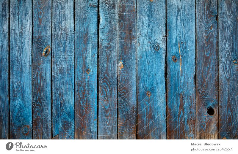 Old wooden wall with peeling blue paint. Wallpaper Wall (barrier) Wall (building) Blue background Grunge Rustic board vintage Weathered filtered door Rough