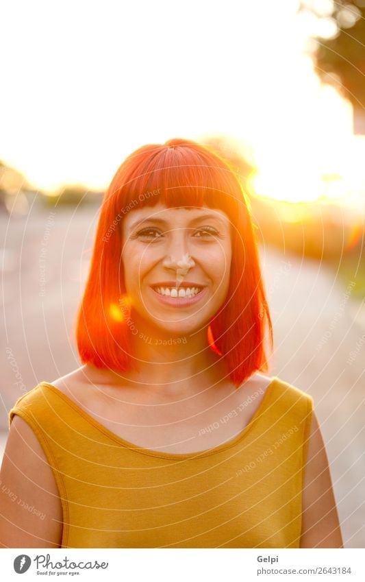 Red haired woman taking a walk during the sunset Lifestyle Style Joy Happy Beautiful Hair and hairstyles Face Wellness Calm Summer Human being Woman Adults