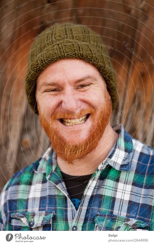 Portrait of a hipster guy putting silly face Happy Hair and hairstyles Face Human being Boy (child) Man Adults Red-haired Beard Smiling Laughter Exceptional
