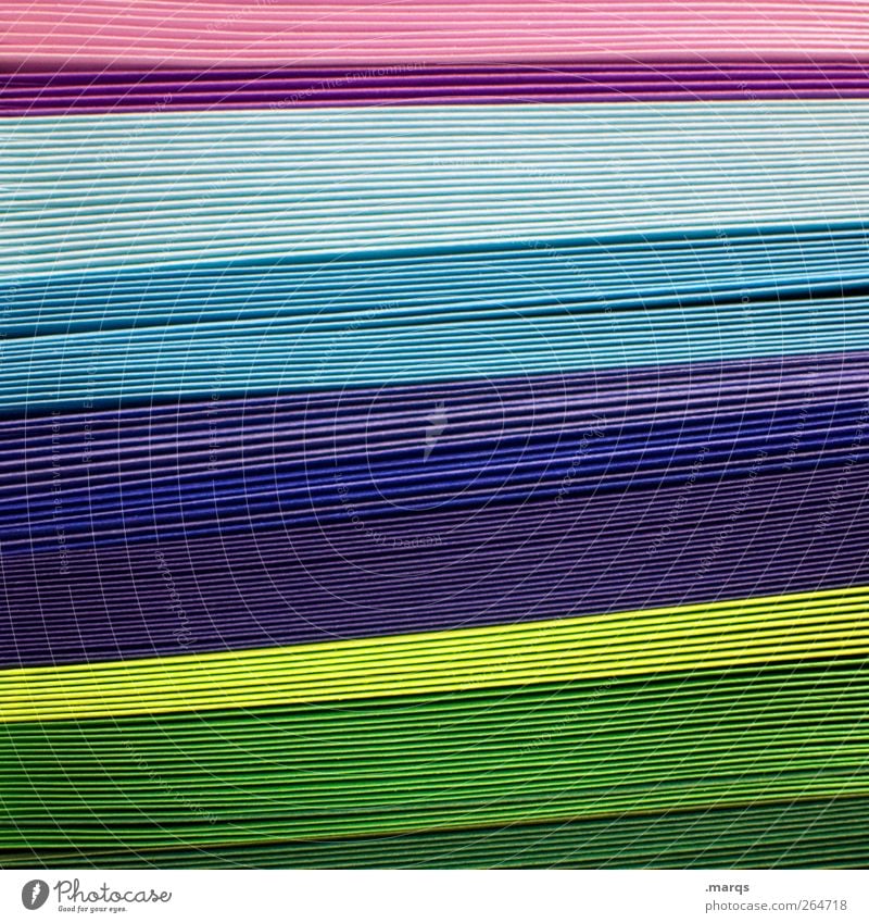 landscape Advertising Industry Decoration Paper Line Blue Green Violet Pink Colour Arrangement Stack Many Handicraft Creativity Stationery Design Fashioned