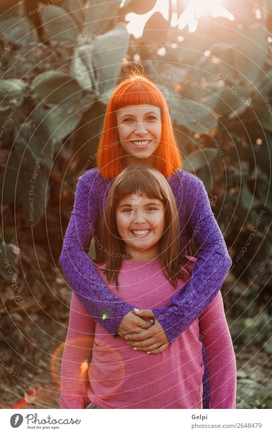 Red haired mom and her daughter Lifestyle Joy Happy Beautiful Playing Summer Parenting Child Woman Adults Parents Mother Family & Relations Infancy Park Street