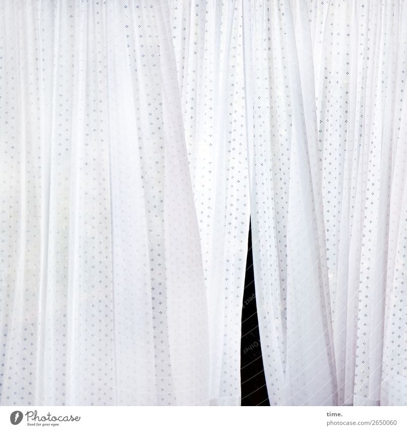 Slit in textile Curtain Clothesline Laundry Textiles Drape Line Stripe Hang Bright Black White Life Contentment Movement Design Discover Mysterious Inspiration