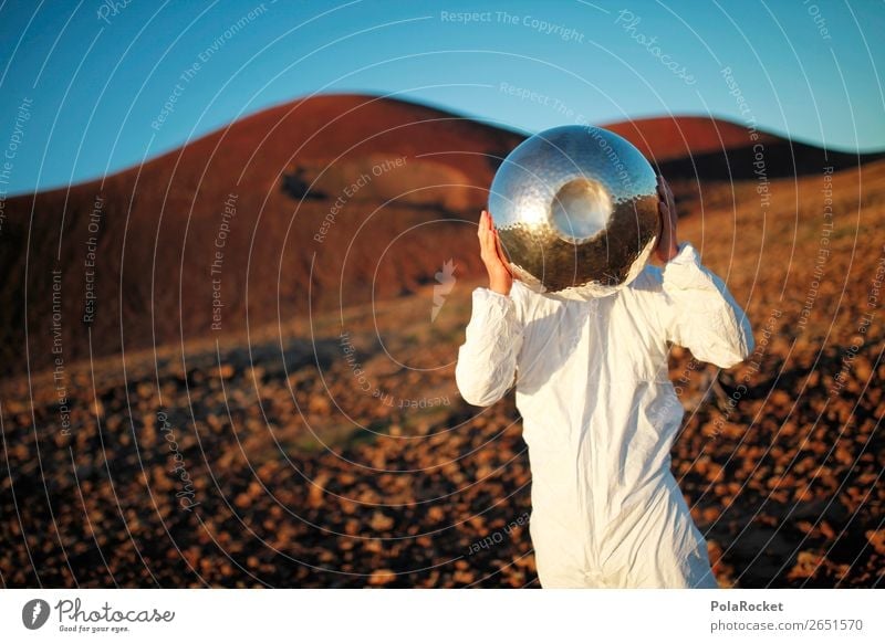#AS# ALIA Art Esthetic Astronaut Astronomy Astronomer Universe Mars Martian landscape Extraterrestrial being salad bowl Fuerteventura Costume Foreign Stranger