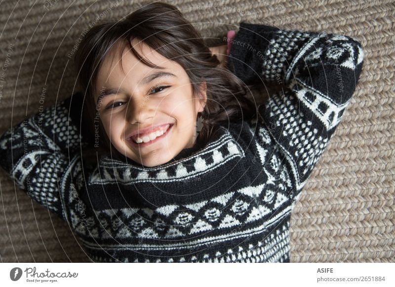 Big smile Joy Beautiful Face Child Human being Woman Adults Infancy Teeth Arm Sweater Brunette Smiling Laughter Happiness Small Cute Self-confident Comfortable