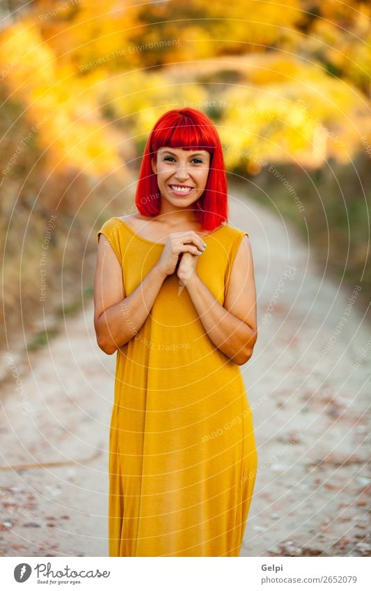 Red haired woman taking a walk Lifestyle Style Joy Happy Beautiful Hair and hairstyles Face Wellness Calm Summer Human being Woman Adults Lanes & trails Fashion