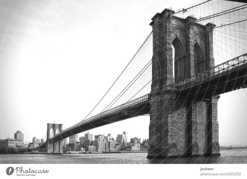brooklyn bridge New York City Town Bridge Manmade structures Tourist Attraction Traffic infrastructure Street Discover Looking Old Firm Gigantic Large Strong