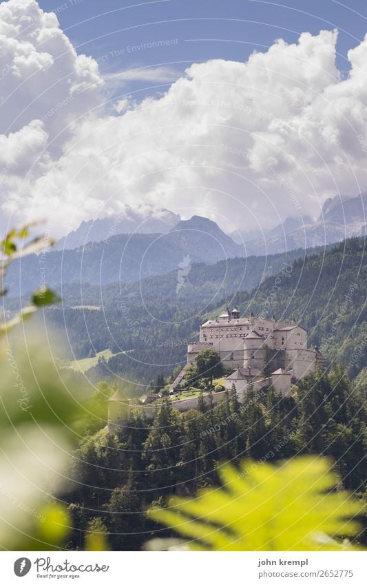 III Hohenwerfen Castle - The Decision Medieval times Knight Historic Tower Sky Clouds Fortress Salzburger Land Forest Exterior shot Tourist Attraction Landmark