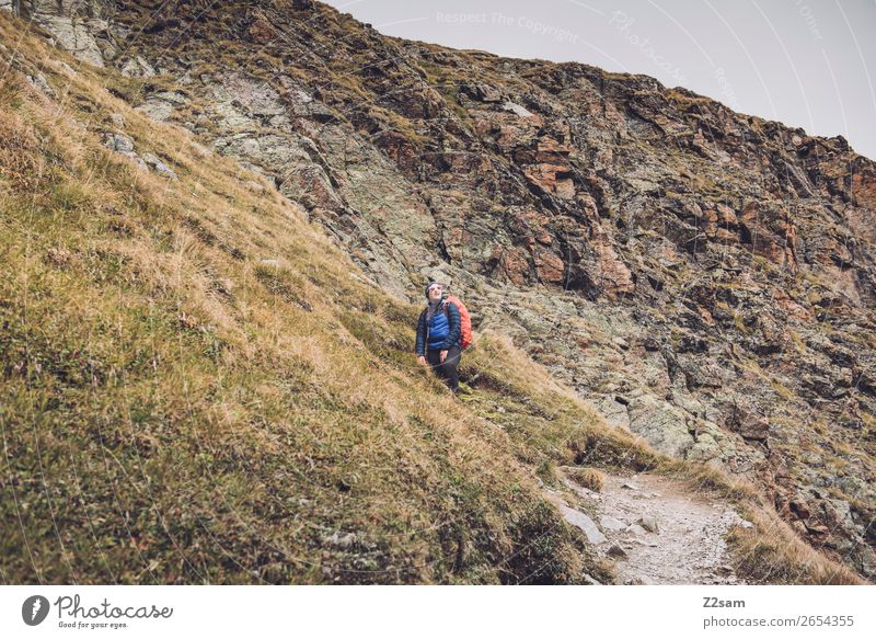 Pitztaler Jöchl | E5 Adventure Hiking Human being Nature Landscape Autumn Alps Mountain Glacier Wait Gigantic Tall Athletic Self-confident Power Contentment