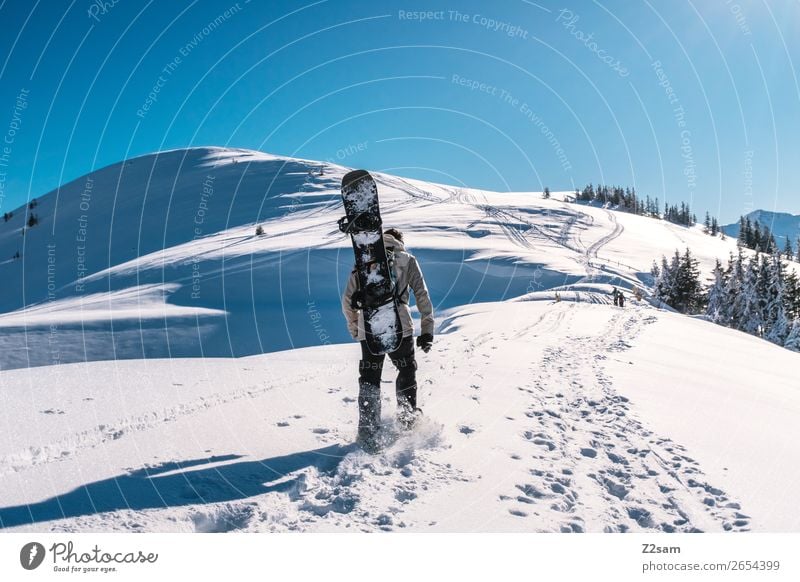 Tourers | Freeride Mountain Hiking Winter sports Snowboard Masculine Nature Landscape Sky Summer Beautiful weather Alps Going Sports Cool (slang) Hip & trendy