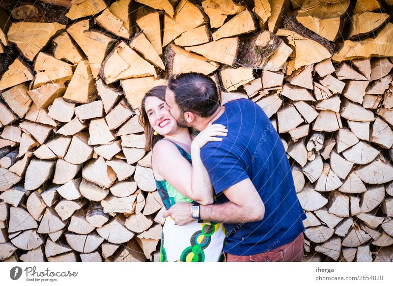 happy lovers on wooden background Elegant Joy Happy Beautiful Valentine's Day Woman Adults Man Family & Relations Couple 2 Human being 18 - 30 years