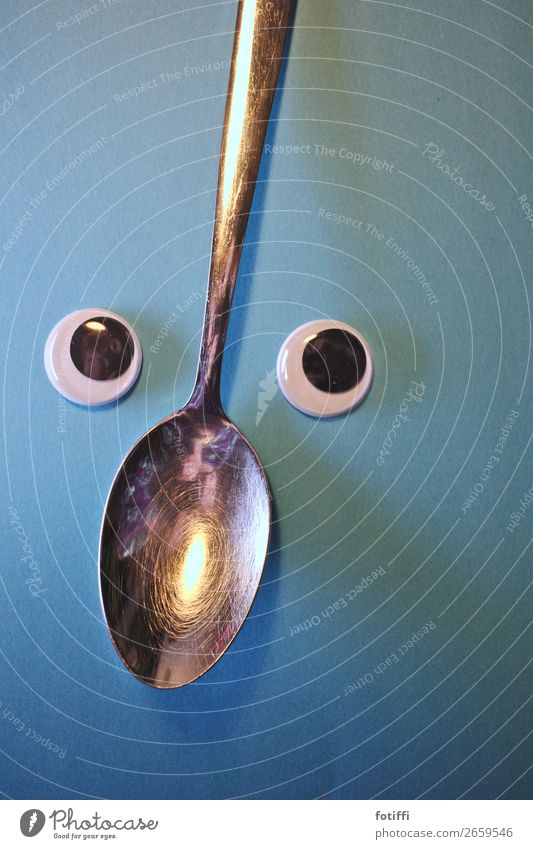 Wackel spoon Wooden spoon Steel Happiness Skeptical Eyes wobbly eyes Wobble Insecure Interior shot