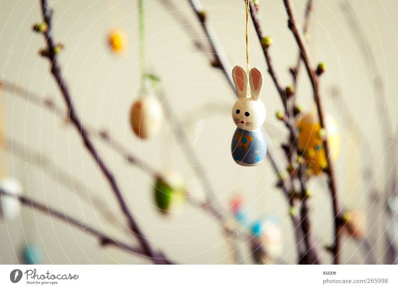 Frosty Hanging Decoration Easter Kitsch Odds and ends Cute Hare & Rabbit & Bunny Figure Adorned Easter egg Twigs and branches Festive April Spring Tradition